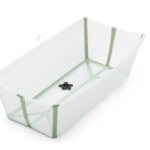 Stokke® flexi bath® xl bath tub, transparent green.