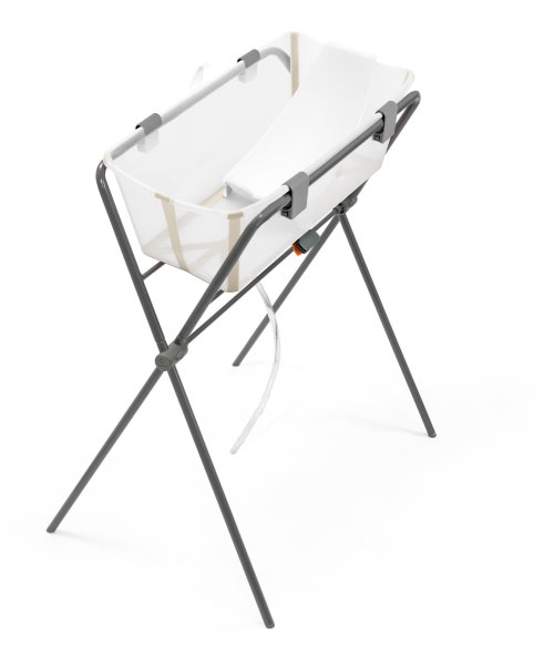 Stokke® Flexi Bath® Sandy Beige. Newborn Set. Flexi Bath Stand.